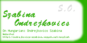 szabina ondrejkovics business card